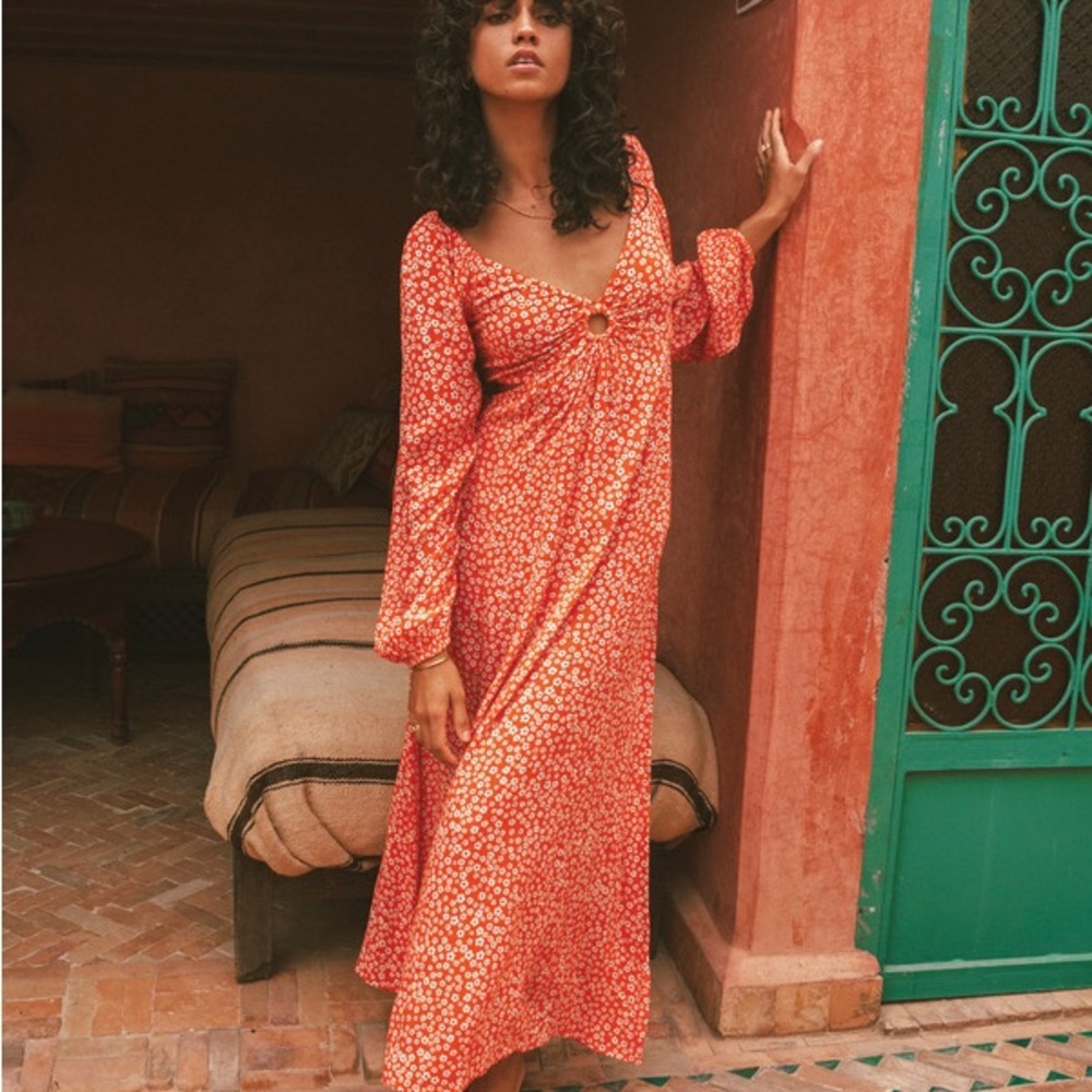 Billabong Orange Floral Dress